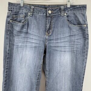 Luciano Dante Blue Denim Jeans Womens 13/14 Embellished Pockets